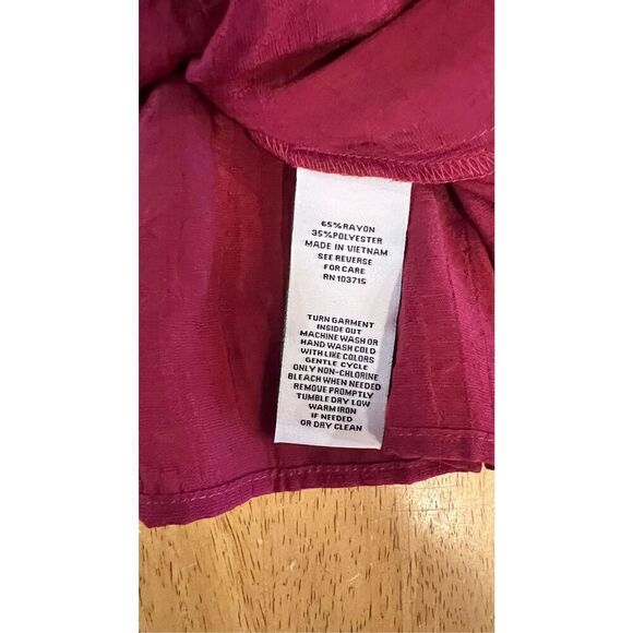 Nanette Lepore Burgundy Gauze Tank Crop Top Womens SZ  M New - Picture 11 of 11